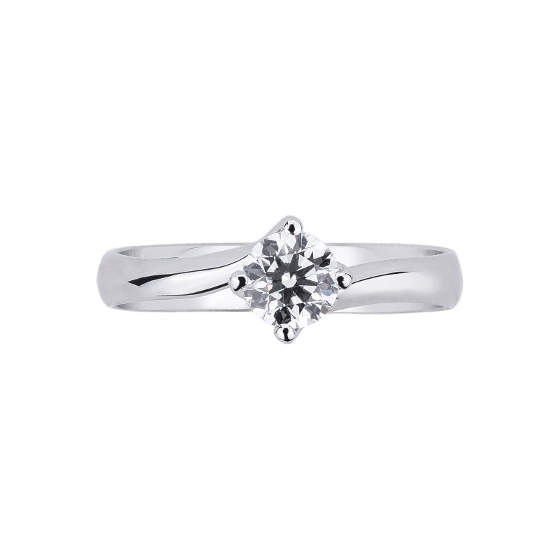 Anello fidanzamento Abbraccio 0,50 ct Oro Bianco 