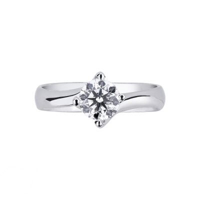 Anello fidanzamento Abbraccio con diamante 0,90 ct