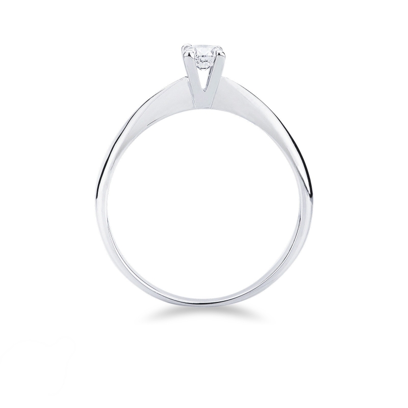 Solitaire diamond ring 0,25 ct white gold 18k