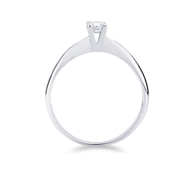 Solitaire diamond ring 0,25 ct white gold 18k