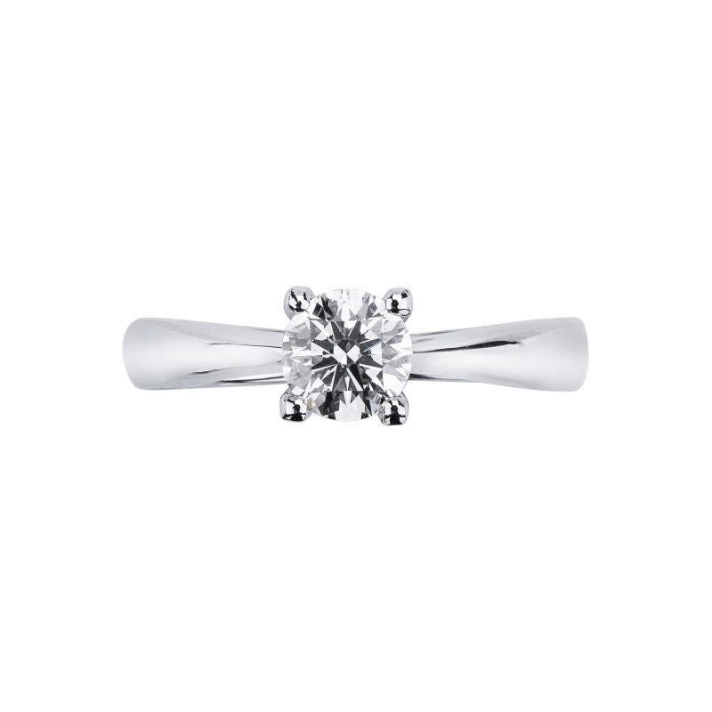 4 claw solitaire with a 0,50 ct diamond 