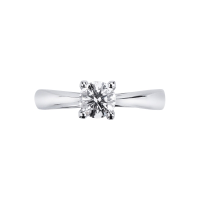4 claw solitaire with a 0,50 ct diamond 