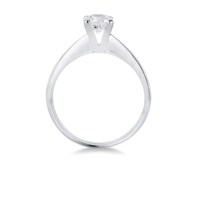 White gold 18k 4 claw solitaire with a 0,70 diamond