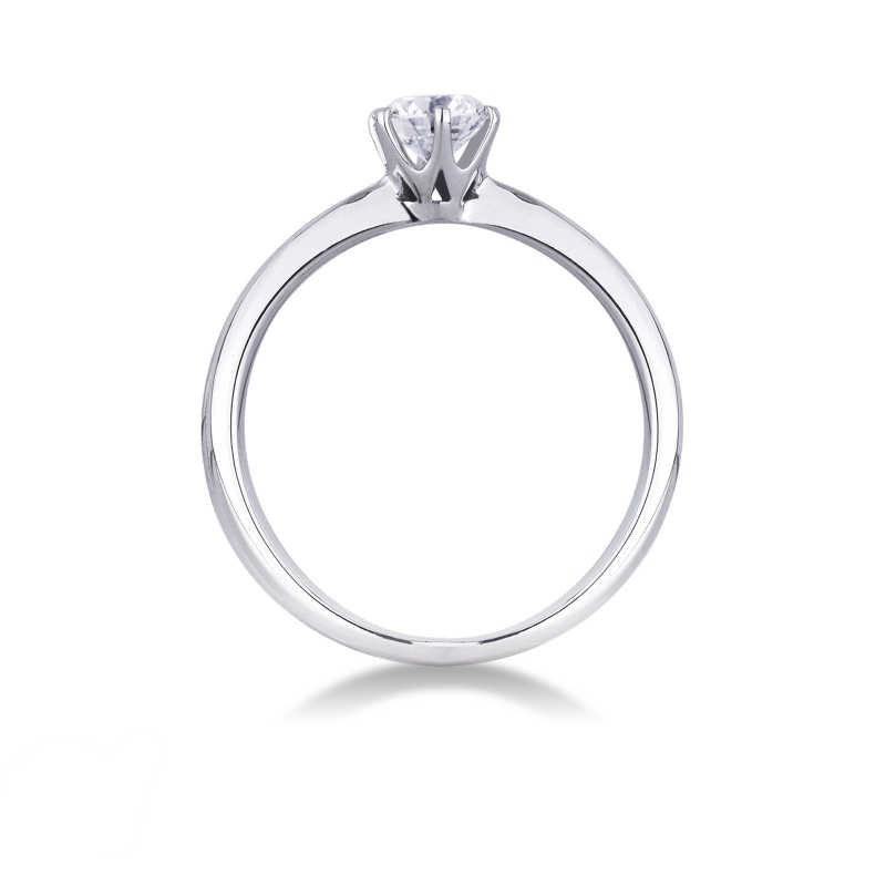 Anello fidanzamento Regina 0,50 ct Oro Bianco