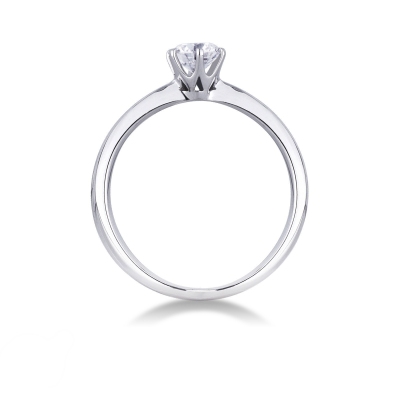 Anello fidanzamento Regina 0,50 ct Oro Bianco