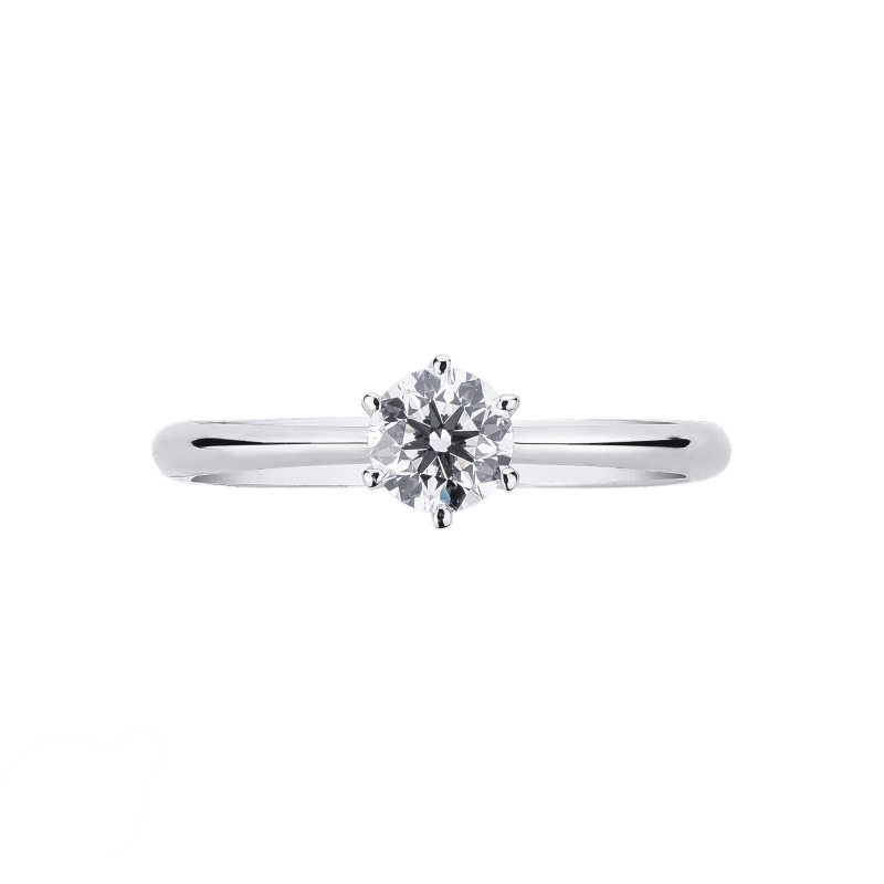 Anello fidanzamento Regina 0,50 ct Oro Bianco