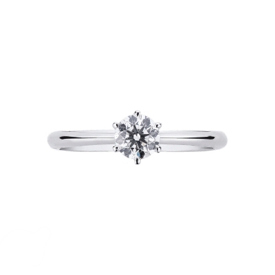 Anello fidanzamento Regina 0,50 ct Oro Bianco