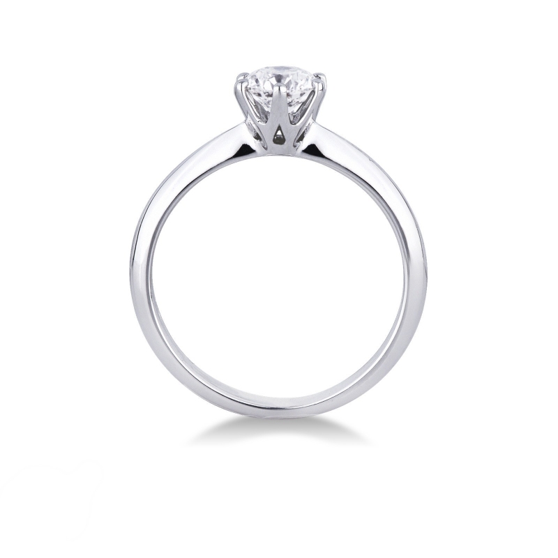 Anello fidanzamento Regina 0,70 ct Oro Bianco