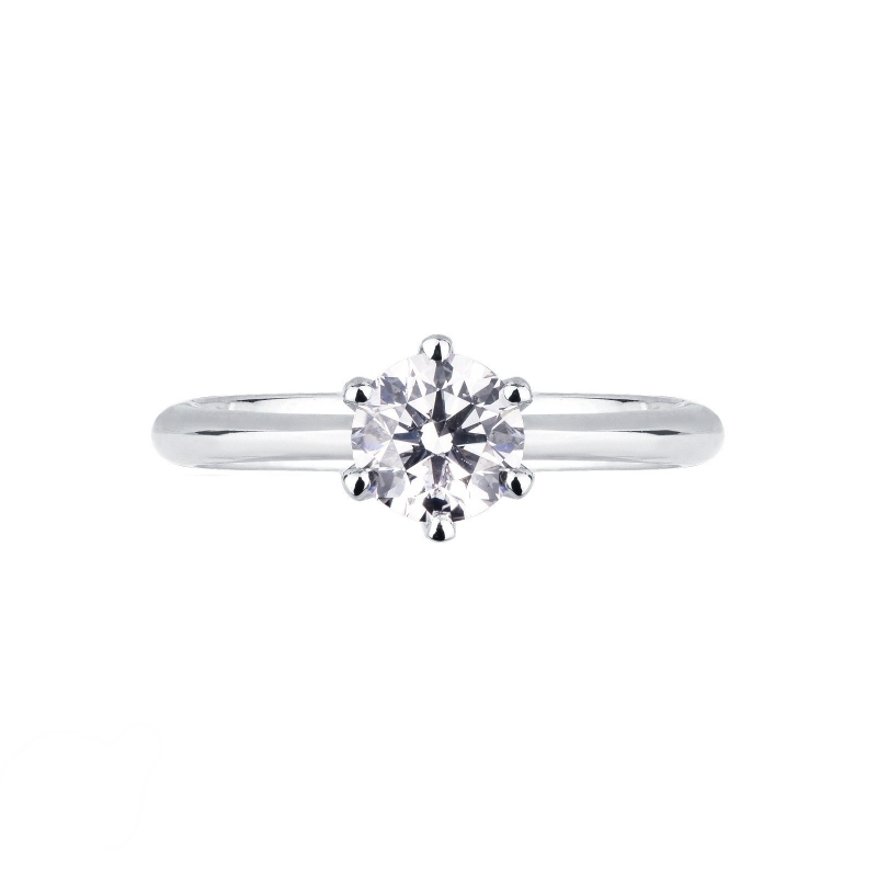 Anello fidanzamento Regina 0,70 ct Oro Bianco