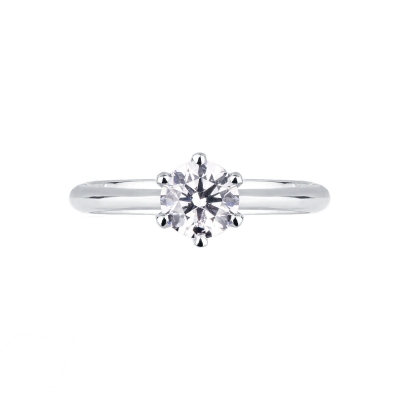 Anello fidanzamento Regina 0,70 ct Oro Bianco
