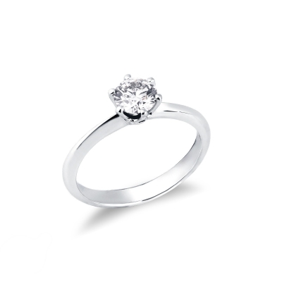 Anello fidanzamento Regina 0,70 ct Oro Bianco
