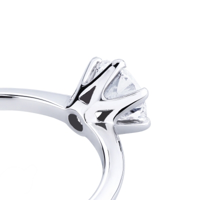 Anello fidanzamento Regina Oro Bianco 0,90 ct