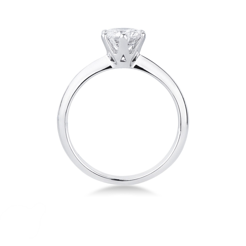 Anello fidanzamento Regina Oro Bianco 0,90 ct