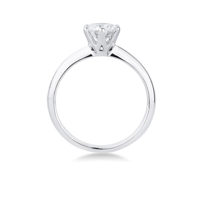 Anello fidanzamento Regina Oro Bianco 0,90 ct