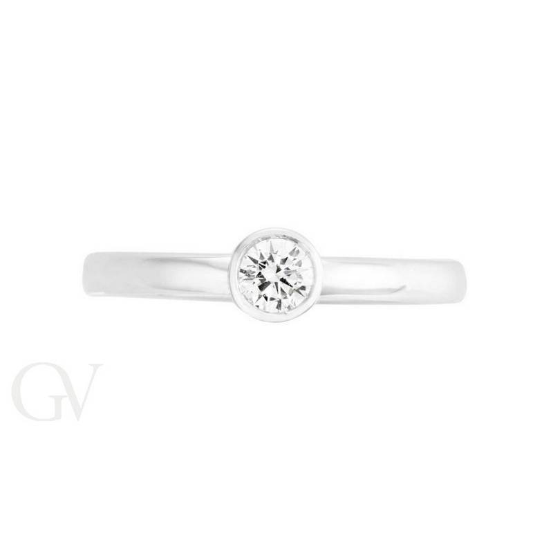 Solitario Sguardo 0,20 ct in Oro Bianco 18k