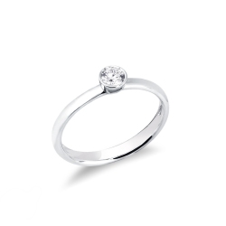Solitario Sguardo 0,20 ct in Oro Bianco 18k
