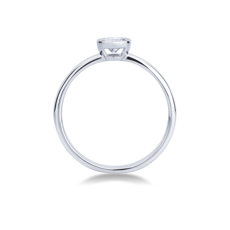 Anello Solitario Sguardo 0,25 ct in Oro Bianco