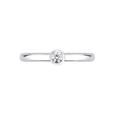 Solitario Sguardo 0,30 ct in Oro Bianco 18k