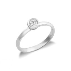 Solitario Sguardo 0,30 ct in Oro Bianco 18k
