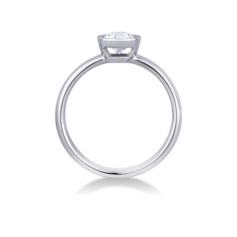 Anello fidanzamento Sguardo 0,70 ct Oro Bianco