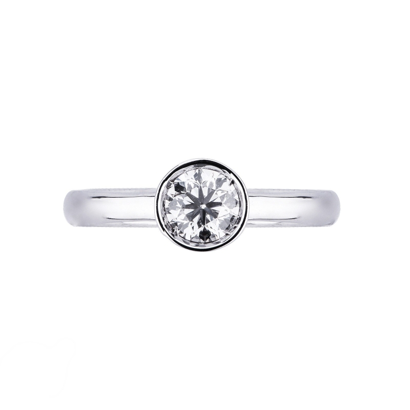 Anello fidanzamento Sguardo 0,70 ct Oro Bianco