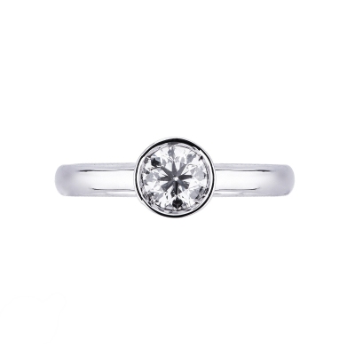 Anello fidanzamento Sguardo 0,70 ct Oro Bianco
