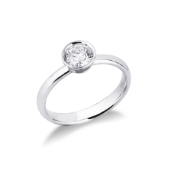 Anello fidanzamento Sguardo 0,70 ct Oro Bianco