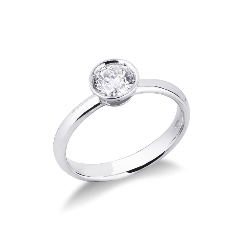 Anello fidanzamento Sguardo 0,70 ct Oro Bianco