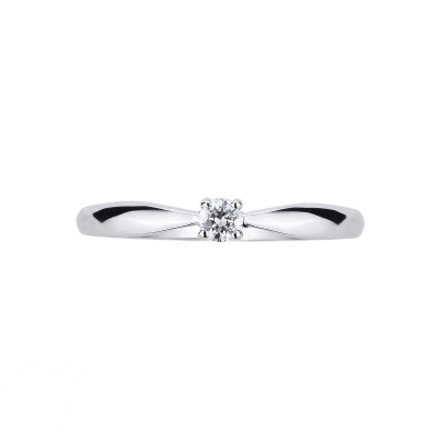 Anello solitario Prezioso con diamante 0.10 ct  