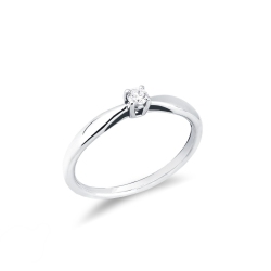 Anello solitario Prezioso con diamante 0.10 ct  