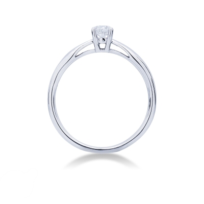 Anello solitario Prezioso oro bianco 0,25 ct