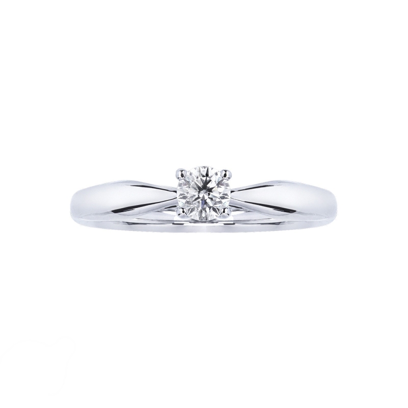 Anello solitario Prezioso oro bianco 0,25 ct