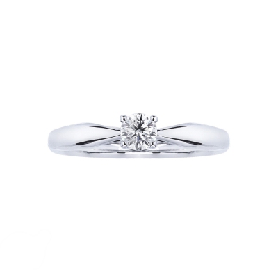 Anello solitario Prezioso oro bianco 0,25 ct