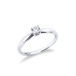 Anello solitario Prezioso oro bianco 0,25 ct