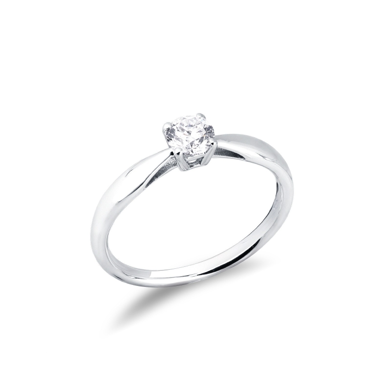 Anello da proposta Prezioso in oro bianco 0.40 ct 