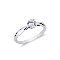 Anello con diamante Prezioso 0.50 ct in oro bianco