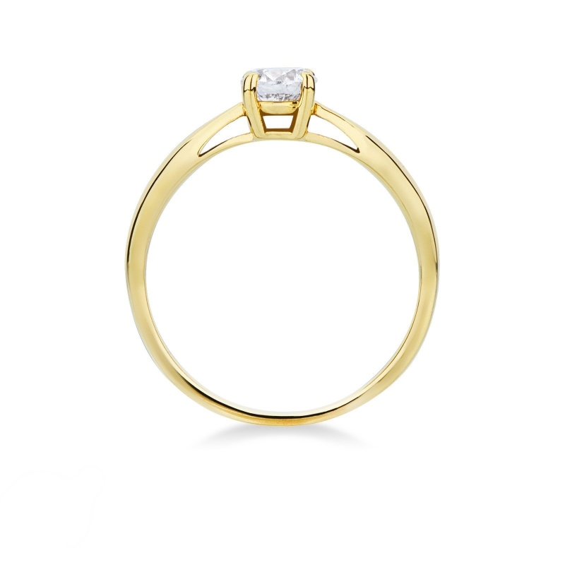 Yellow gold 18k ring with 0,50 ct diamonds 