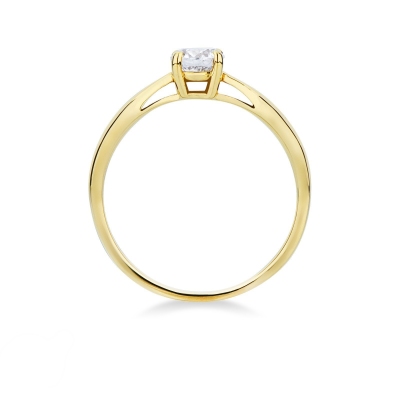Yellow gold 18k ring with 0,50 ct diamonds 