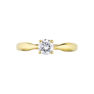 Yellow gold 18k ring with 0,50 ct diamonds 