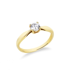 Yellow gold 18k ring with 0,50 ct diamonds 