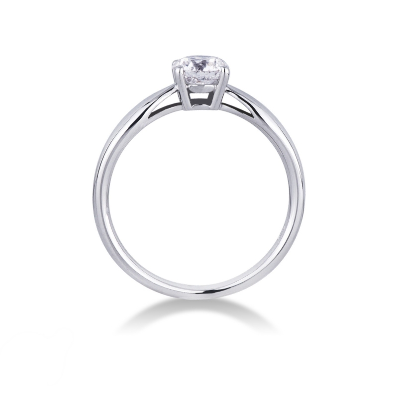 Solitario a 4 punte in oro bianco 18k con Diamante 0,70 ct