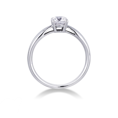 Solitario a 4 punte in oro bianco 18k con Diamante 0,70 ct