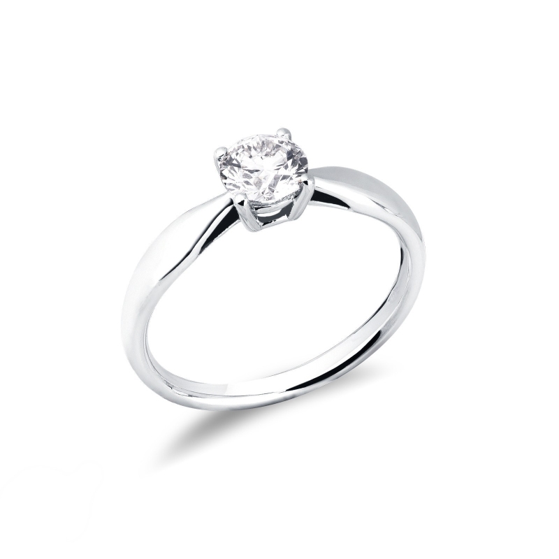 Anello fidanzamento Prezioso 0.70 ct oro bianco