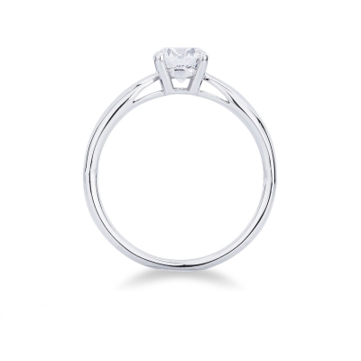 Solitario Anello Prezioso 0.90 ct oro bianco 18k