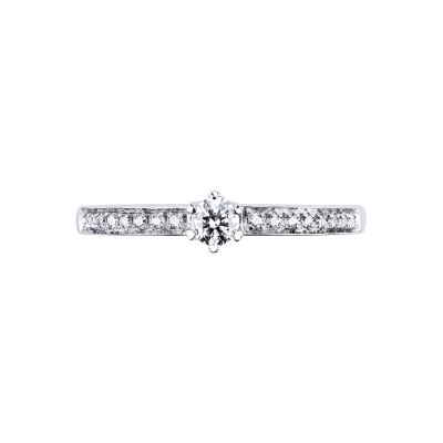 Solitario Anello Incanto in oro bianco diamante 0.15 ct 