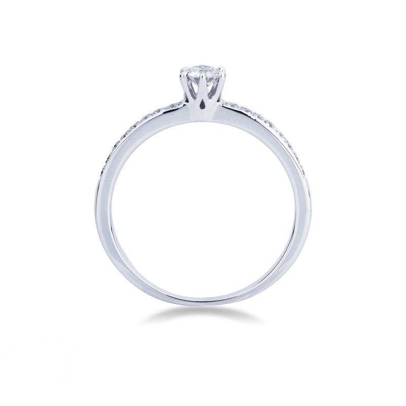 Anello solitario Incanto oro bianco 18k 0.20 ct
