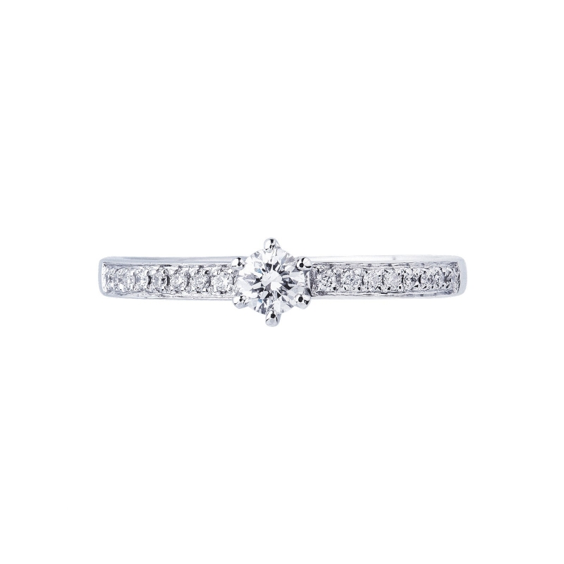 Anello solitario Incanto oro bianco 18k 0.20 ct
