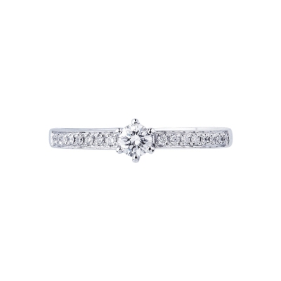 Anello solitario Incanto oro bianco 18k 0.20 ct