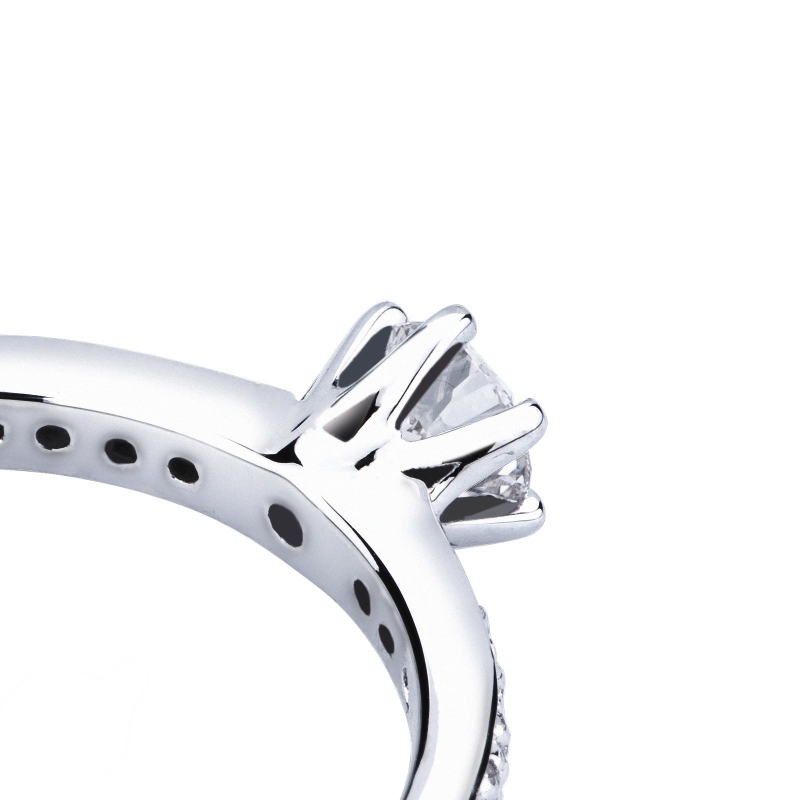 Anello solitario Incanto oro bianco 0,25 ct 
