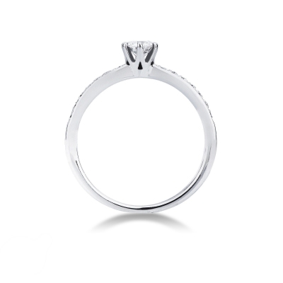 Anello solitario Incanto oro bianco 0,25 ct 